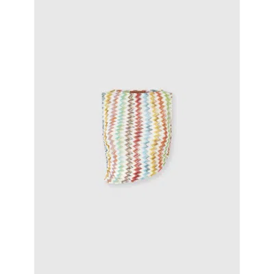 Missoni Crop Top In Lamé Viscose With Micro Zigzag Pattern In Multi