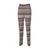 Missoni Crop Trousers In Cotton And Viscose Zig Zag Pattern Pink