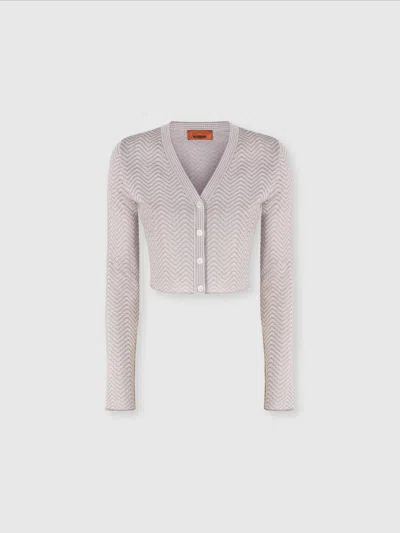Missoni Cropped Cardigan With Wave Pattern