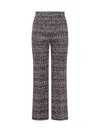 Missoni Cropped Trousers Viscose Blend Lamé Zig Zag In Multicolor On Dark Blue