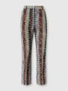 Missoni Cropped Trousers With Lamé Slub Zigzag Motif In Multicoloured
