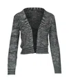 Missoni Cropped V-neck Cardigan In Black