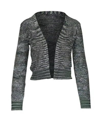 Missoni Cropped V-neck Cardigan In Black