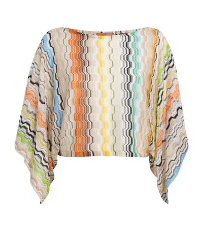 Missoni Cropped Zigzag Blouse In Multi