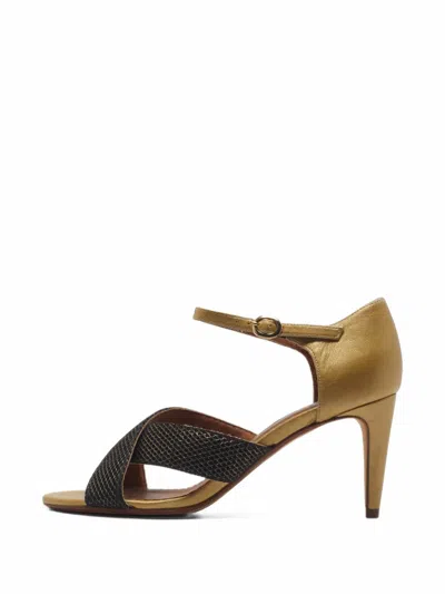 Pre-owned Missoni Cross-strap Ankle-strap Sandals In Gold
