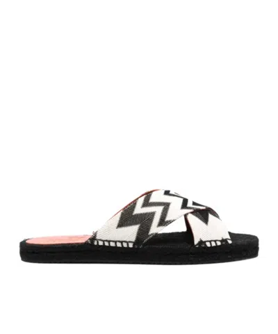 Missoni Cross-straps Espadrilles In Black