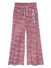 Missoni Crystal-embellished Cotton Track Trousers In Pink
