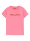 Missoni Crystal-logo T-shirt In Pink