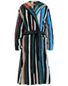 Missoni Chevron Cotton Terry Bathrobe In Multi