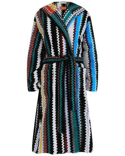 Missoni Curt Hooded Bathrobe In Multi