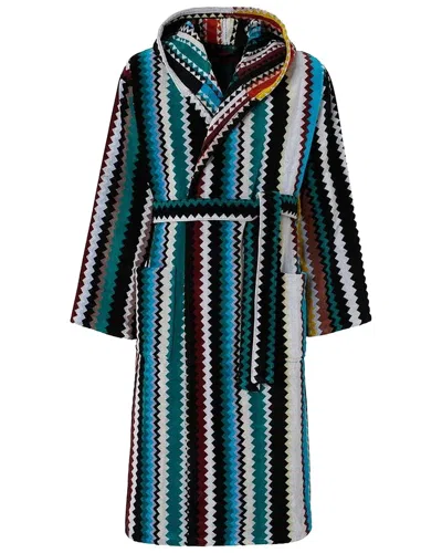 Missoni Curt Hooded Bathrobe In Multi