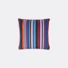 Missoni 40x40 Cm Shangai Wool Satin Cushion With Zig Zag Print In Blue