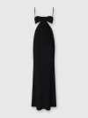 Missoni Cut-out Long Dress With Embossed Lace In Black