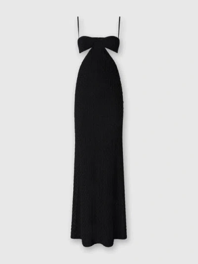 MISSONI MISSONI CUT-OUT LONG DRESS WITH EMBOSSED LACE