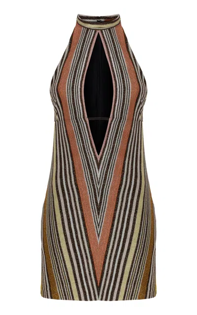Missoni Cutout Raschel Mini Dress In Multi