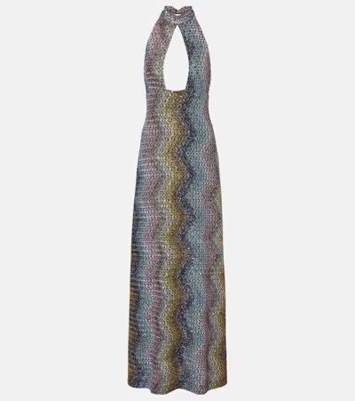 Missoni Cutout Sequined Lamé Gown In Multi