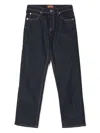 Missoni Dark Blue Jeans With Logo And Zigzag Pattern In Blue