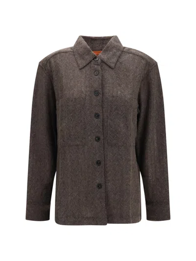 Missoni Dark Brown Regular Textured Shirt