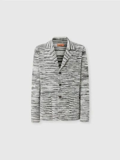 Missoni Deconstructed Mélange Cashmere Blazer In Grey