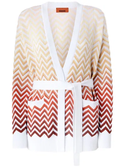 Missoni Degradé Chevron Cardigan In Multicolor