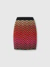 Missoni Minirock Aus Baumwolle Und Viskose Mit Dégradé Chevron In Multicoloured
