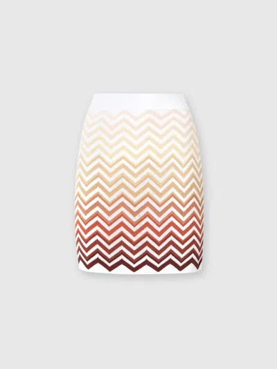 MISSONI MINIROCK AUS BAUMWOLLE UND VISKOSE MIT DÉGRADÉ CHEVRON