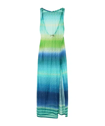 Missoni Dégradé Crochet-knit Maxi Dress In Multi