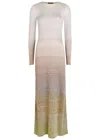 Missoni Metallic Stripe Long Sleeve Sweater Dress In Multi
