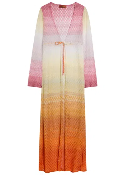 Missoni V-neck Tie Cover-up In Multi