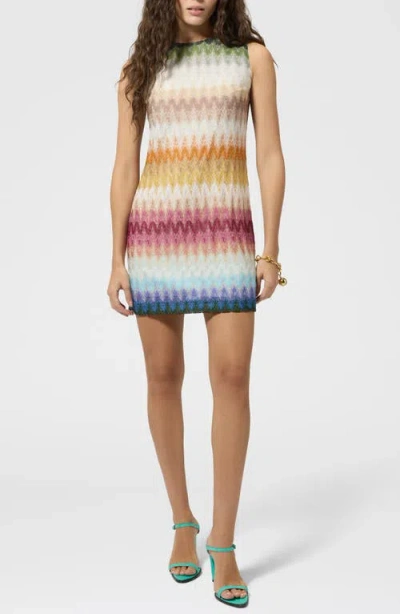 Missoni Dégradé Raschel Knit Minidress In Multi