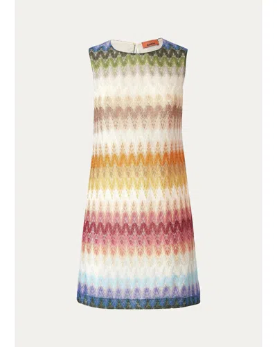 Missoni Degrade Raschel Knit Sleeveless Mini Dress In Multi