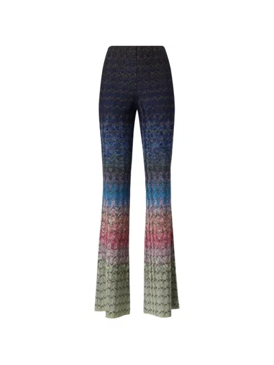 Missoni Dégradé Viscose Lamé Flare Trousers In Multi
