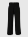 Missoni Denim Cargo Trousers With Chevron Knit Inserts In Multicoloured