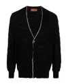 Missoni Devoré-effect Wool Blend Cardigan In Black