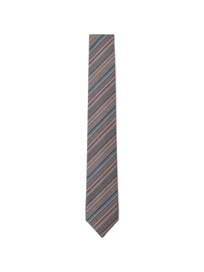 MISSONI DIAGONAL-STRIPE SILK TIE