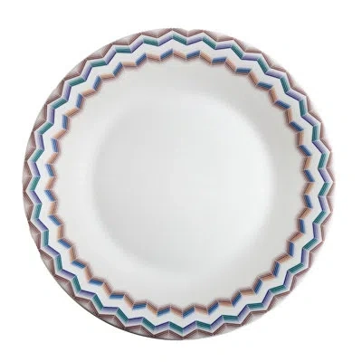 Missoni Dinner Plate  Zig Zag Jarris 156 Set 2 Pcs. Diam. 10.75" In Multi