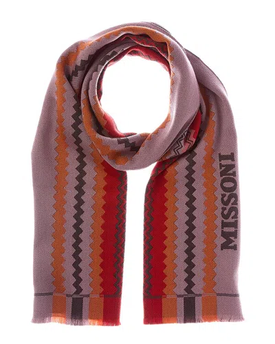 Missoni Dnu Pack  Wool Scarf In Red
