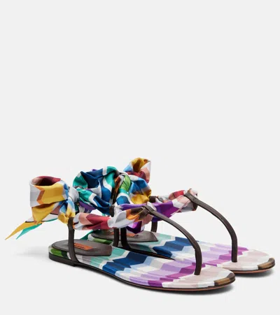 Missoni Dora Twill Sandals In Multi