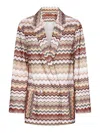 Missoni Zigzag-pattern Double-breasted Blazer In Multi