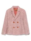 Missoni Double-breasted Blazer In Red