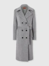 Missoni Double-breasted Trench Coat With Tone-on-tone Chevron Pattern In Gray