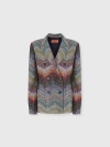 Missoni Double-breasted Viscose Lamé Blazer With Sequins In Multi