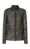 Missoni Double Knit Long Sleeve Shirt In Black