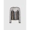 Missoni Doubled Blouse In Sequined Tulle In Multicoloured