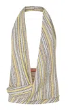 Missoni Draped Caperdoni-knit Halter Top In Multi