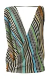 Missoni Draped Raschel Wrap Top In Multi