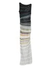 Missoni Long Boat-neck Dress In Striped Knit In Multi