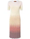 Missoni Chevron Pattern Maxi Dress In Cotton Blend