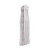 Missoni Long Dress With Asymmetric Neckline And Zigzag Pattern In Multi