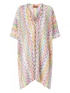 Missoni V-neck Caftan With Zig Zag Pattern In Multi